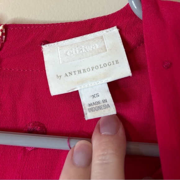 Ettwa by Anthropologie Pink Faux Wrap Romper EUC - Picture 5 of 14